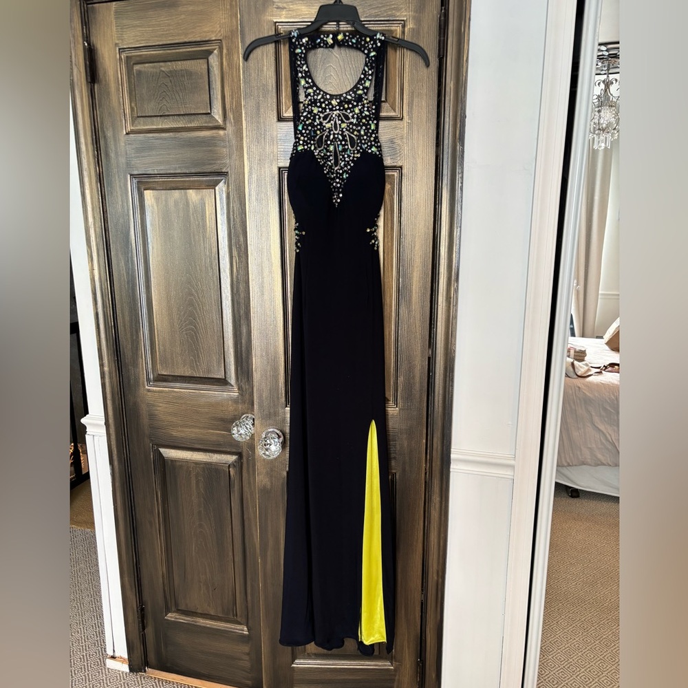 Elegant Navy Evening Gown